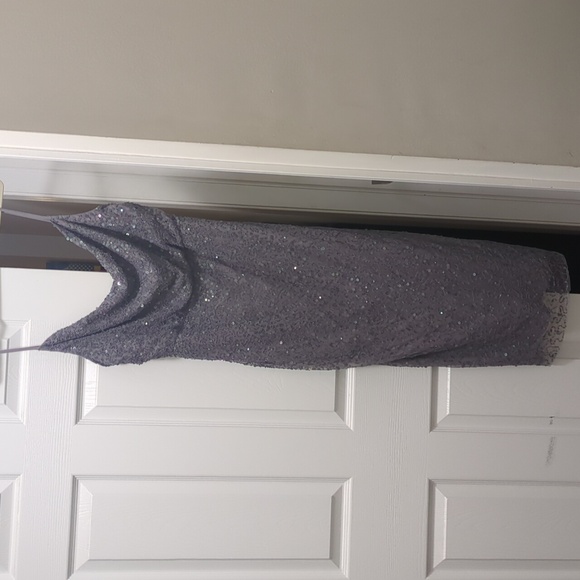 👗Anthropologie Grey Sequin Midi Dress, 12 - Picture 9 of 10